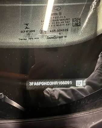 Ford Fusion cena 64000 przebieg: 98995, rok produkcji 2017 z Warszawa małe 379